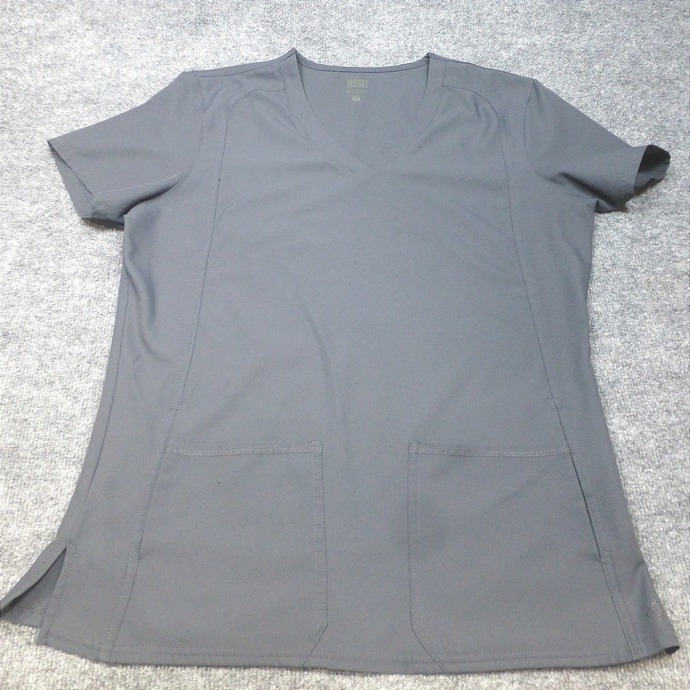 Med Couture Insight Scrub Top V-Neck Pewter Grey MC2468 PWTR Mens Medium
